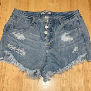refuge high waisted denim shorts